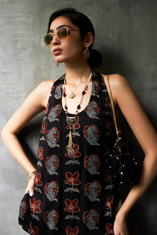 Charcoal Bold Halter Top
