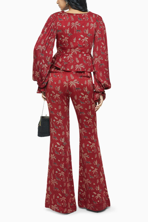 Cascade Top With The Flare Pants