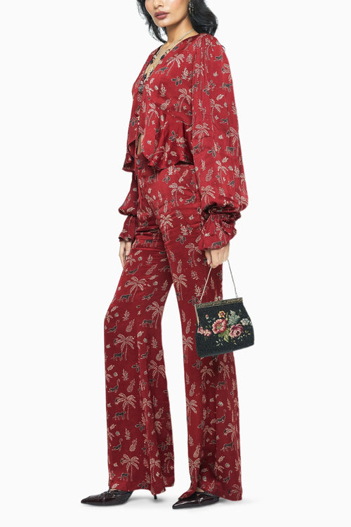 Cascade Top With The Flare Pants