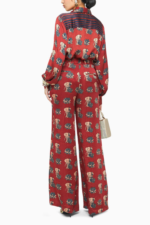 Lotus Shirt With The Pleat Pant