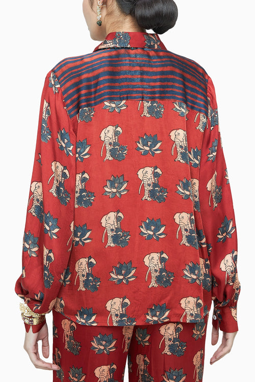 Terracotta Lotus Shirt