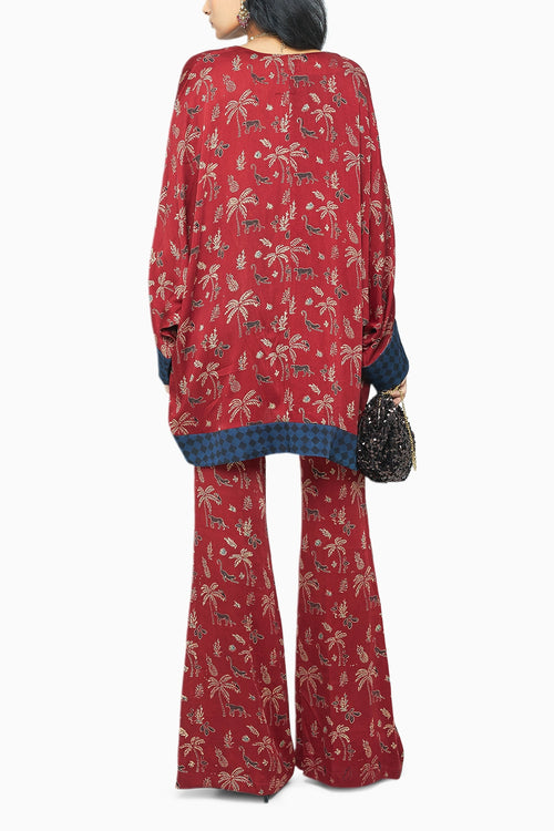 Dolman Sleeve Tunic With The Flare Pants