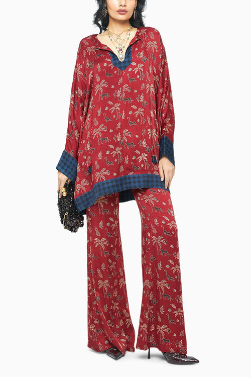 Dolman Sleeve Tunic With The Flare Pants