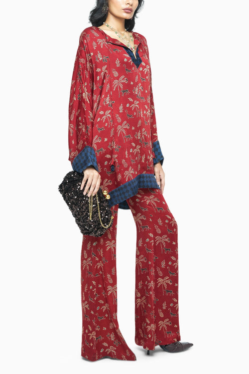 Dolman Sleeve Tunic With The Flare Pants