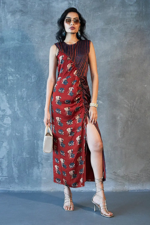 Terracotta Ruché Dress