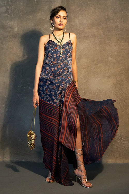 Indigo Flutter Dress