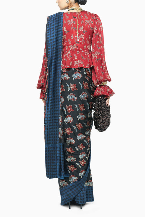 Pre-Stitched Wild Bloom Saree