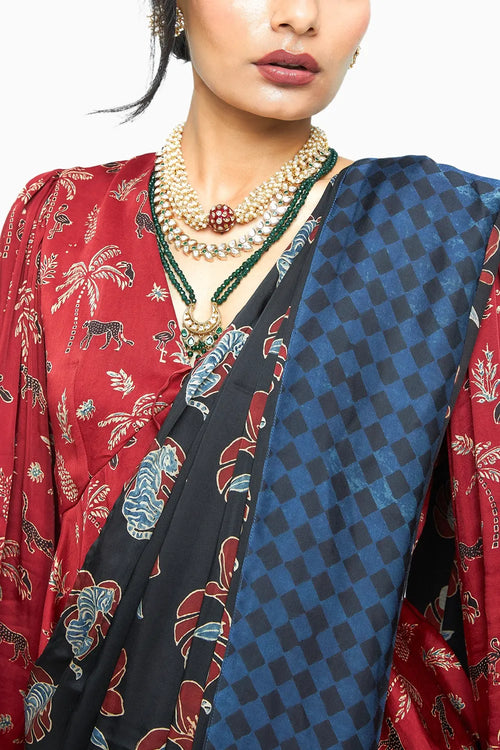 Pre-Stitched Wild Bloom Saree