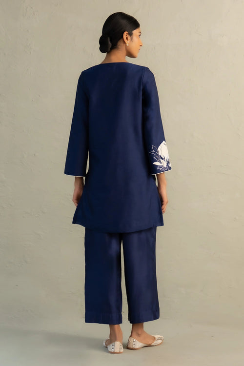Blue Edit Tara Set With Dupatta
