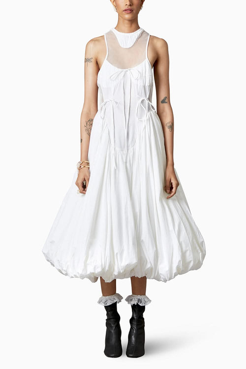 Billow Dress In White