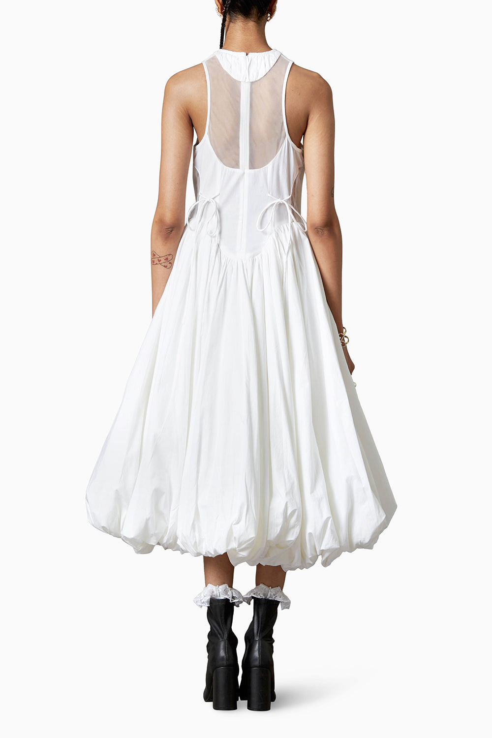 Billow Dress In White