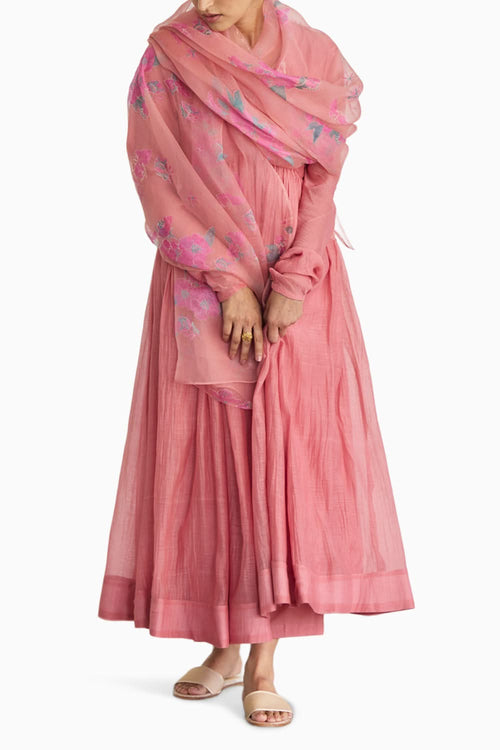 Bougainvillea Rose Anarkali Set