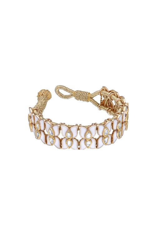Enamel Uncut Diamond Rope Bracelet