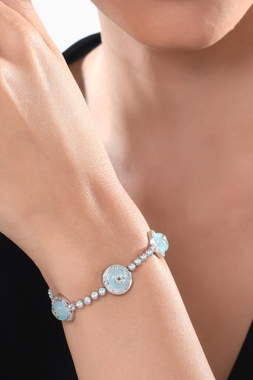 Blue Onyx Donut Bracelet