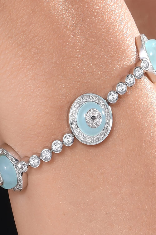 Blue Onyx Donut Bracelet