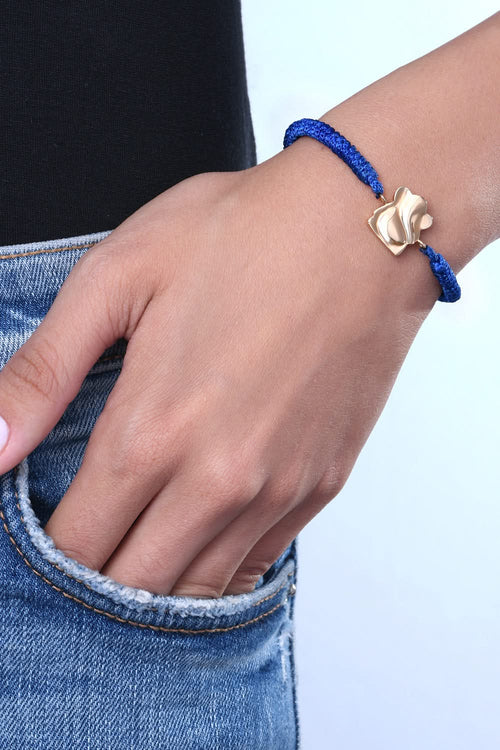 Ganesha Cord Rakhi 14KT Gold Bracelet