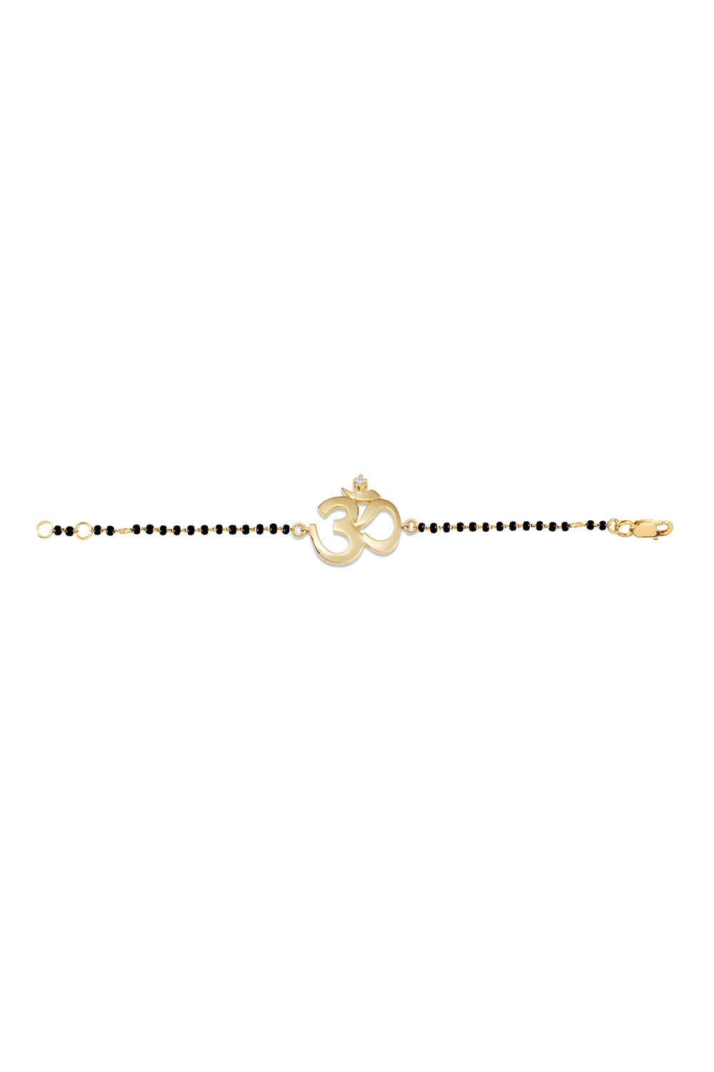 OM Single Diamond Nazar 14KT Gold Bracelet