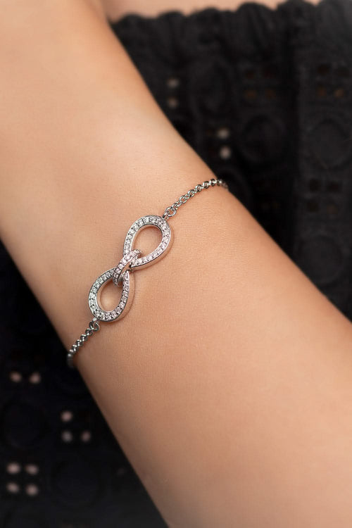 Infinity Diamond Chain 14KT Gold Bracelet