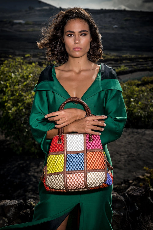 Surprise Patchwork Bucket Bag