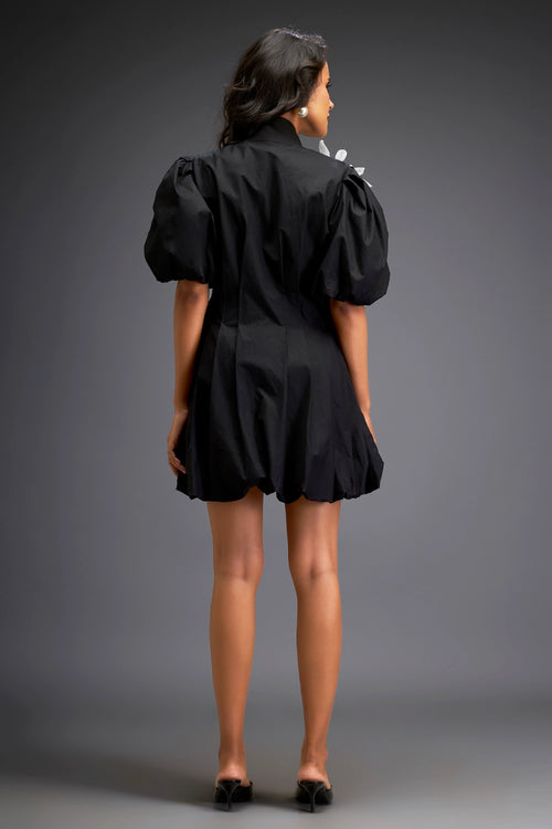 Black Mini Bubble Dress