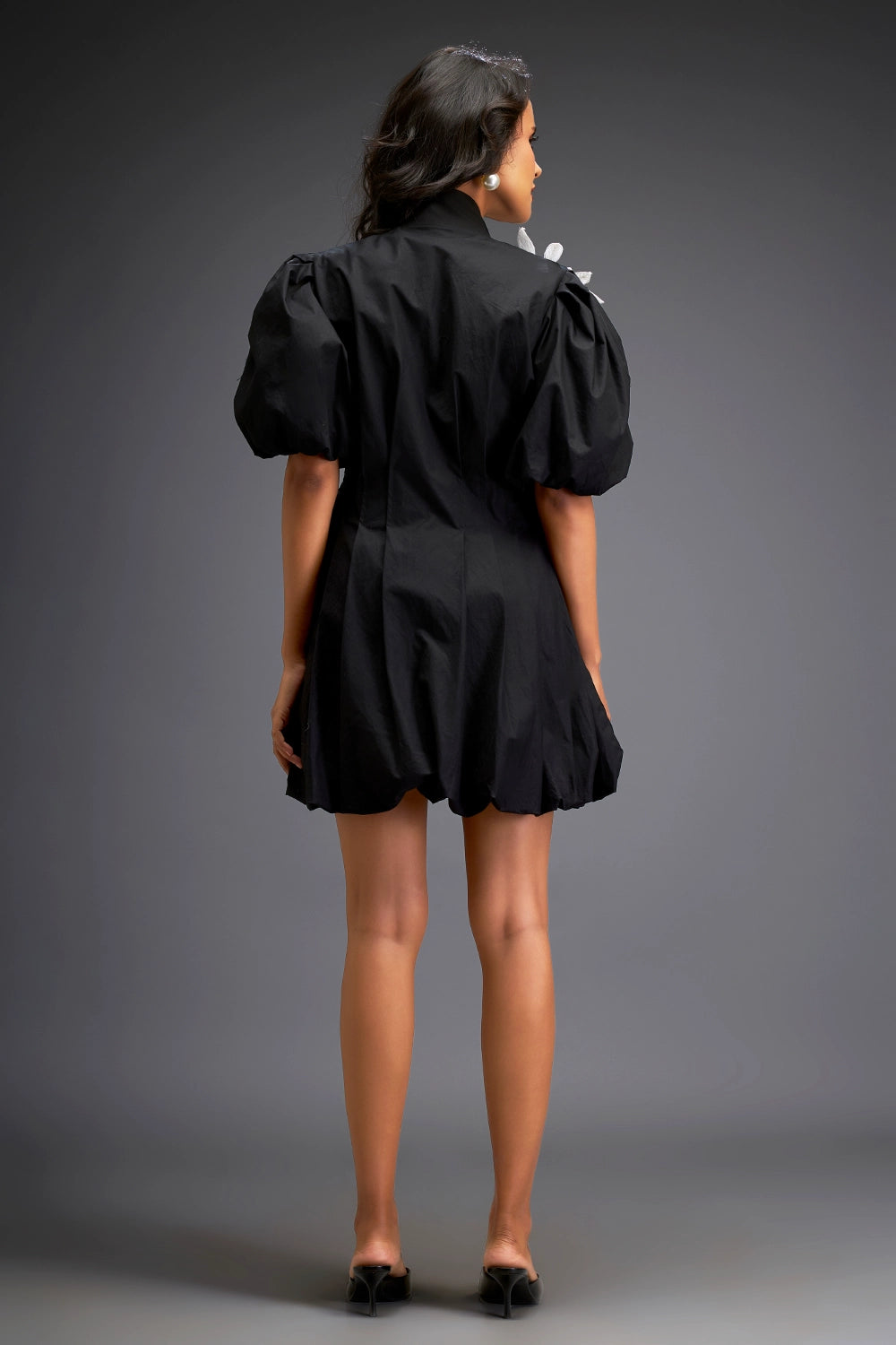 Black Mini Bubble Dress