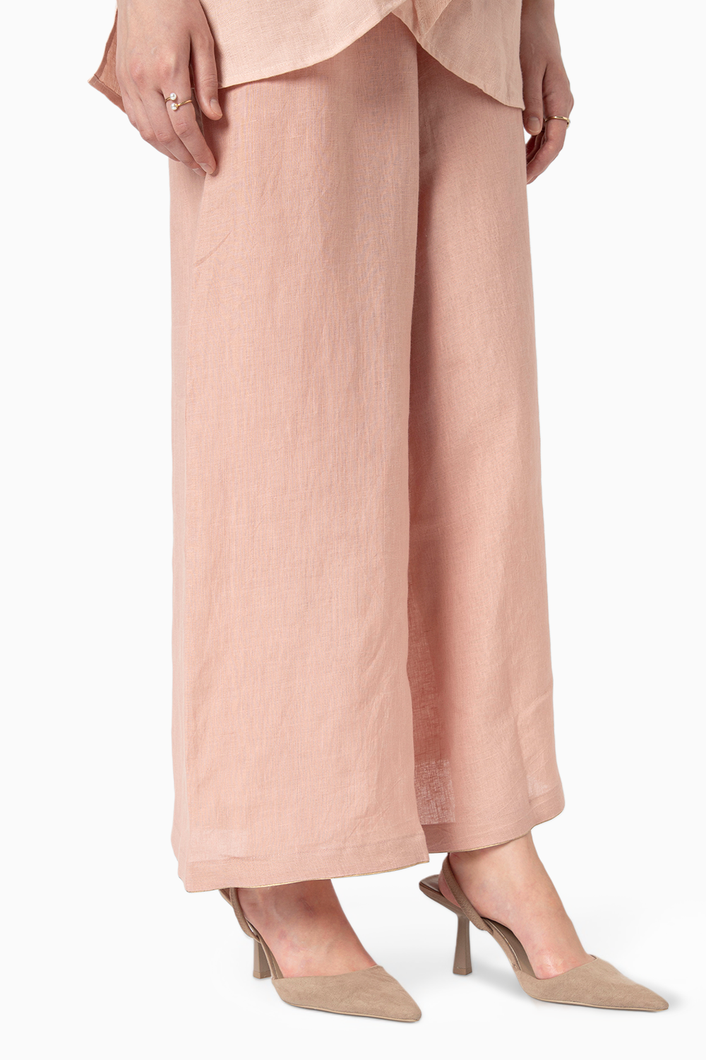 Beaten Metal Dusty Rose Tie Top and Pant