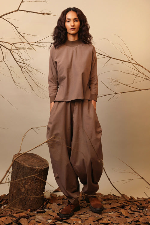 Beige Balloon Pants
