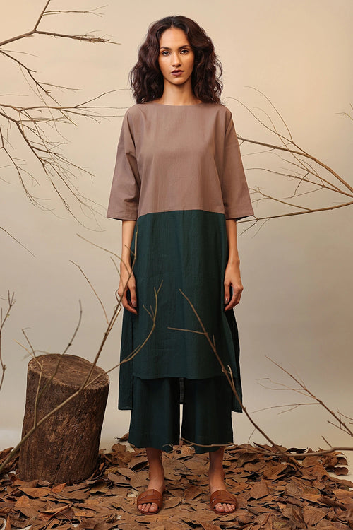Beige & Green Dual Ruka Set