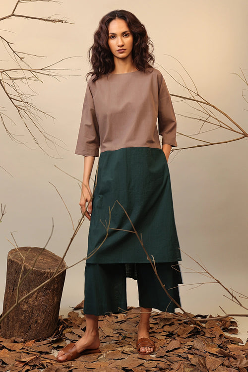 Beige & Green Dual Ruka Set