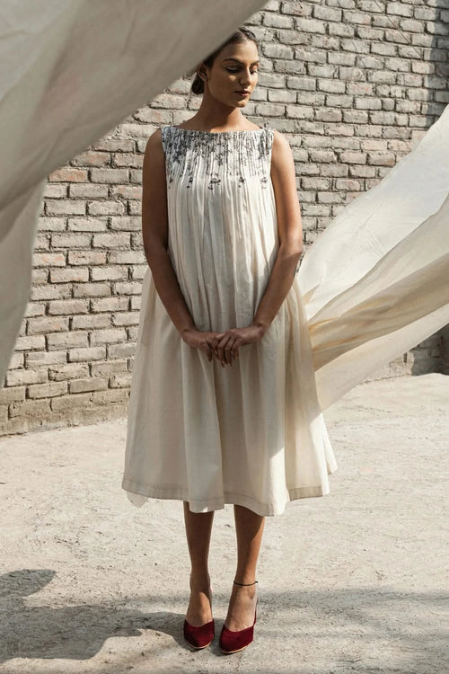 Belladonna Pleated Neck Dress