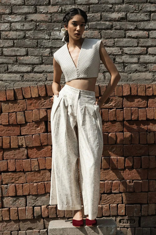 Moonflower Quilted Blouse and Belle 4 Pleated Pants