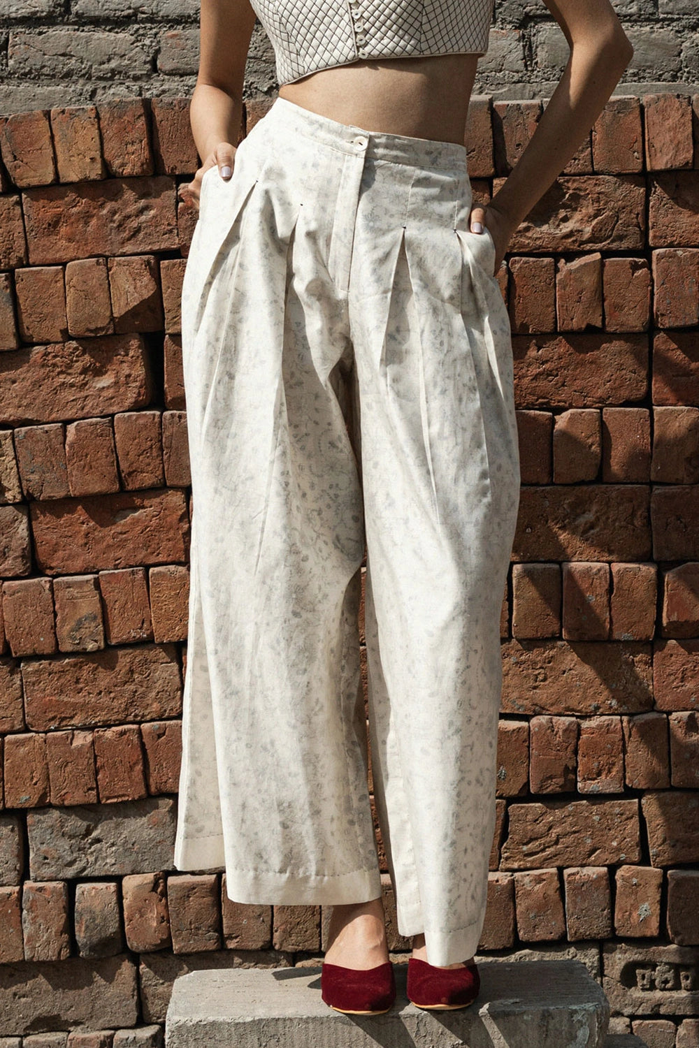 Moonflower Quilted Blouse and Belle 4 Pleated Pants