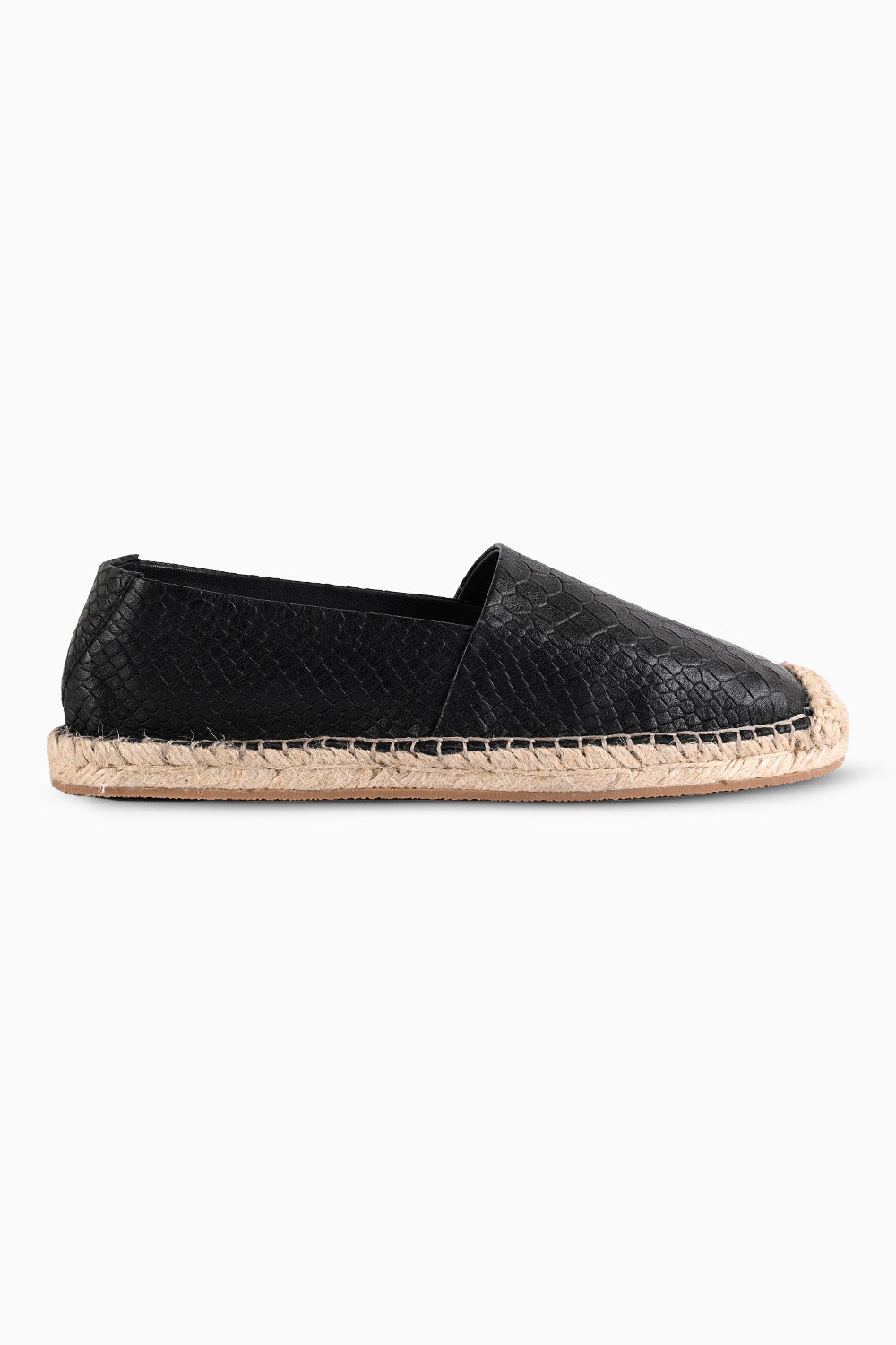 Beri Black Slip-On Espadrilles