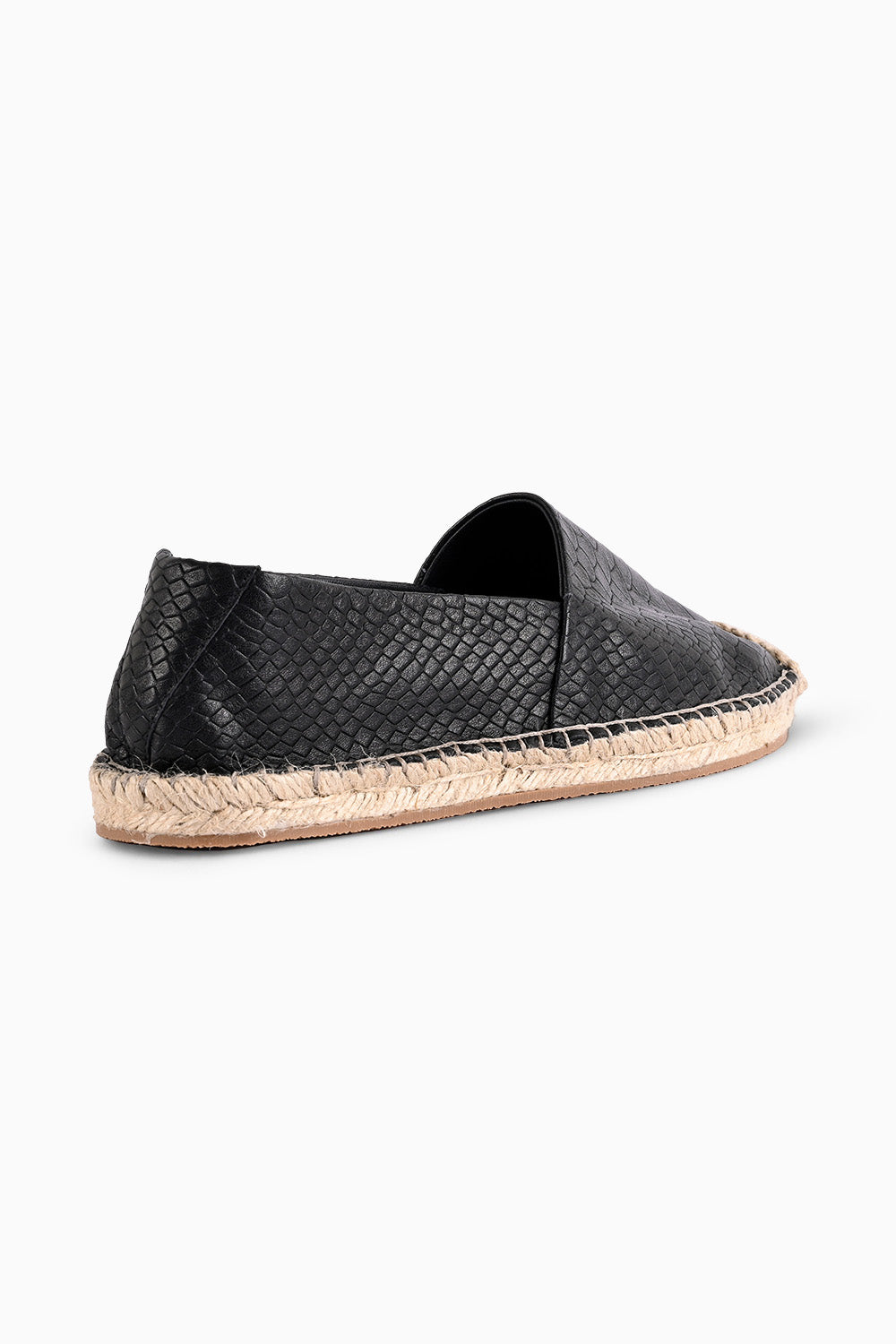 Beri Black Slip-On Espadrilles