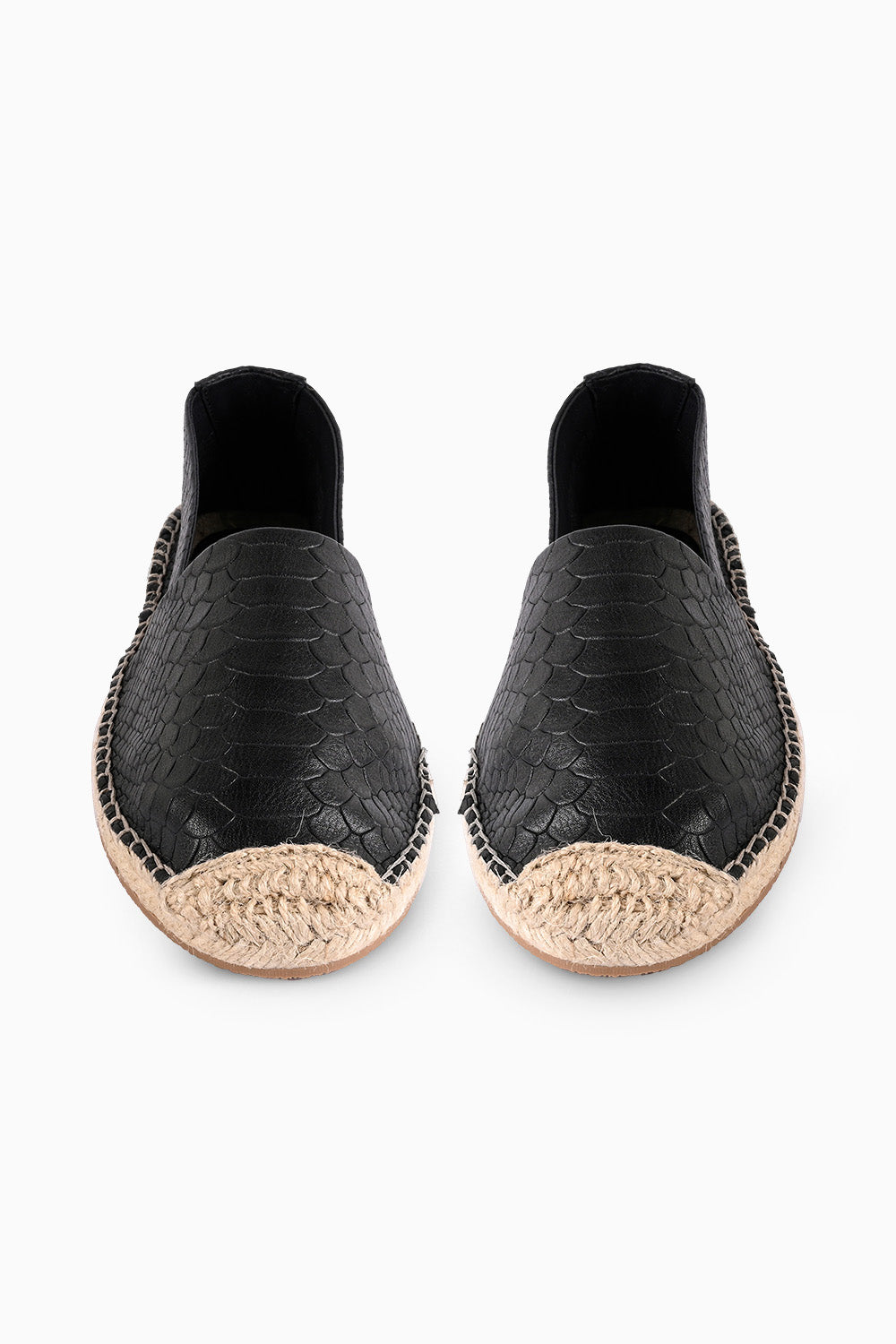 Beri Black Slip-On Espadrilles