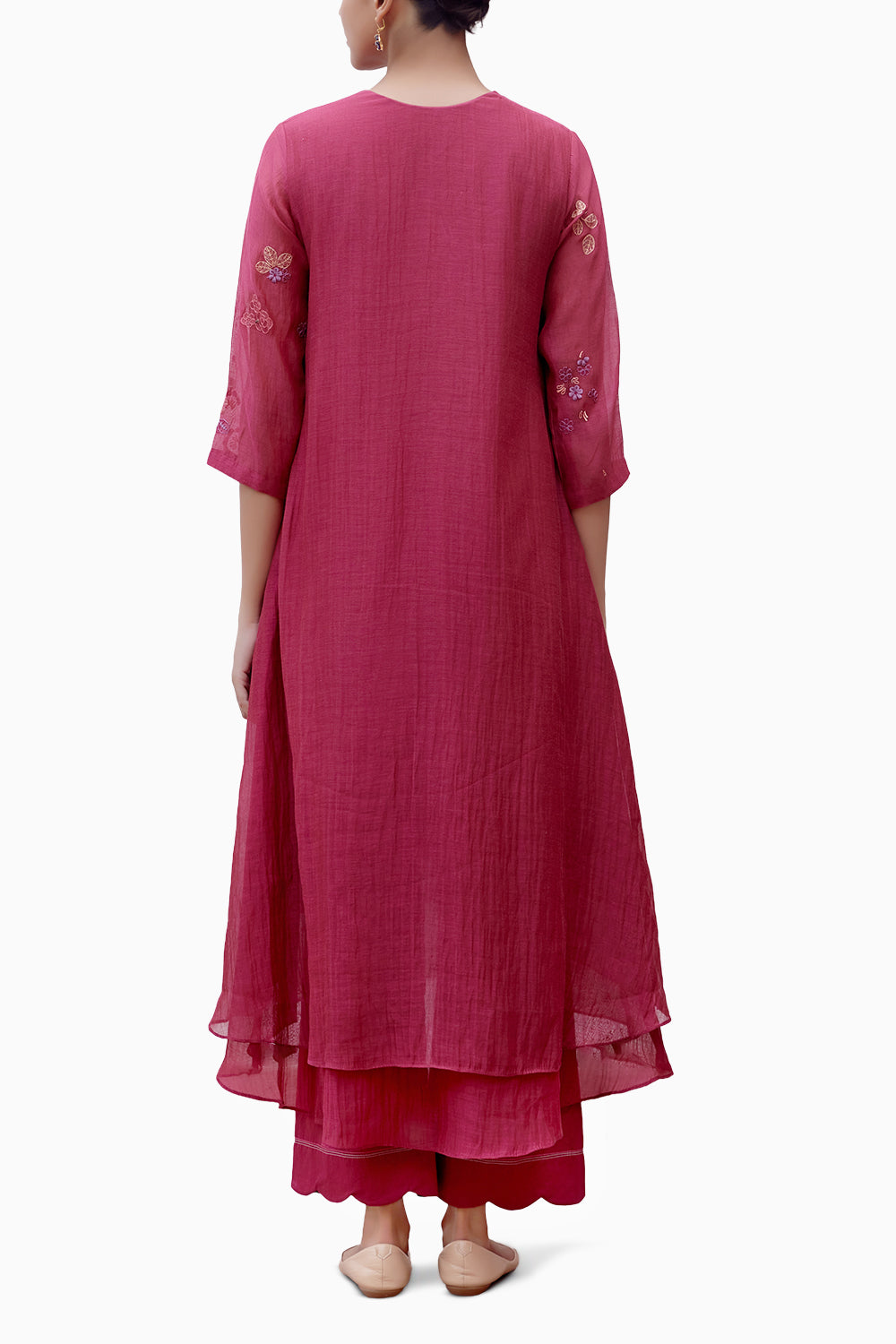 Berry Applique Kurta with Pants