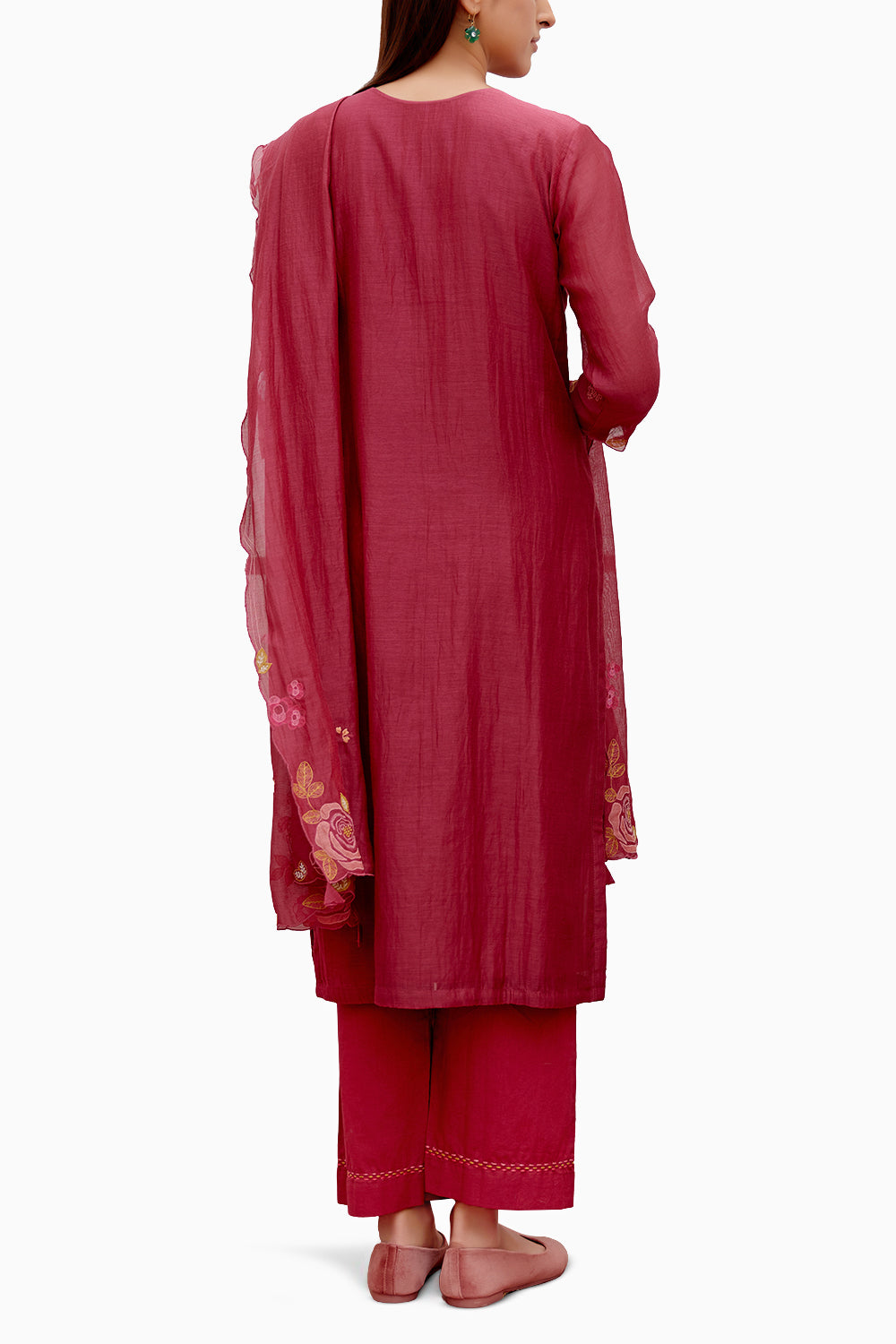 Berry Applique Kurta Set