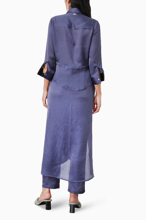 Berry Blue Twist Kurta Set