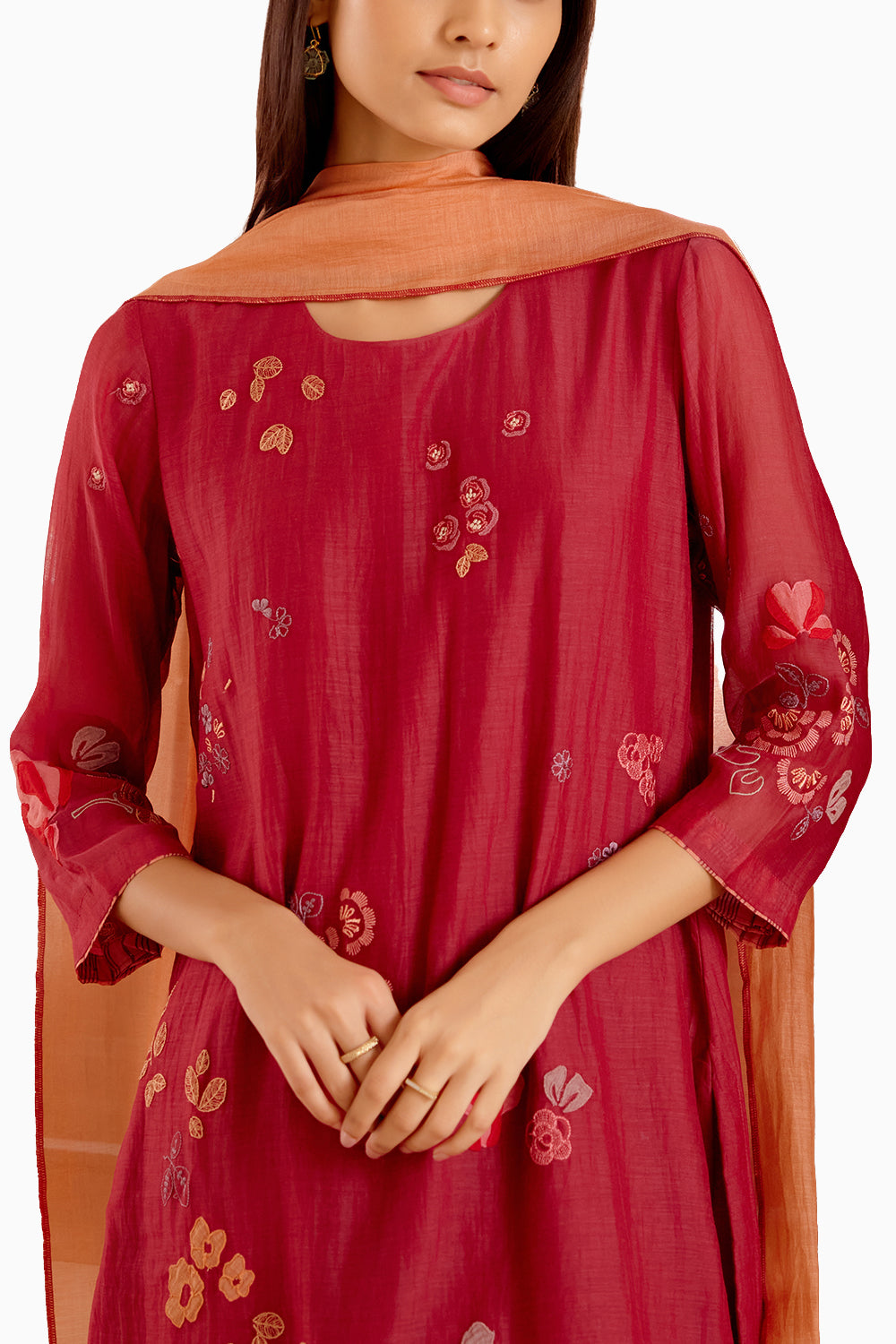 Floral Embroidered Kurta Set