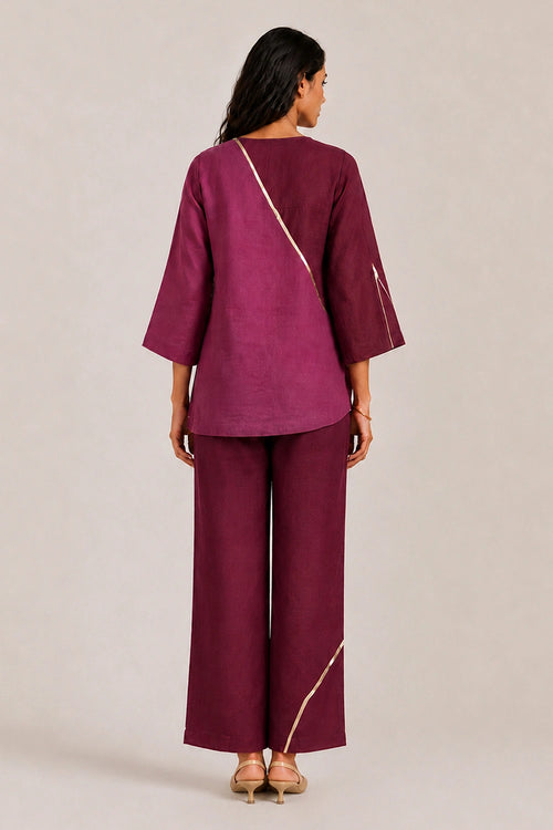 Raspberry Plum Between Shores Celine Co-ord Set