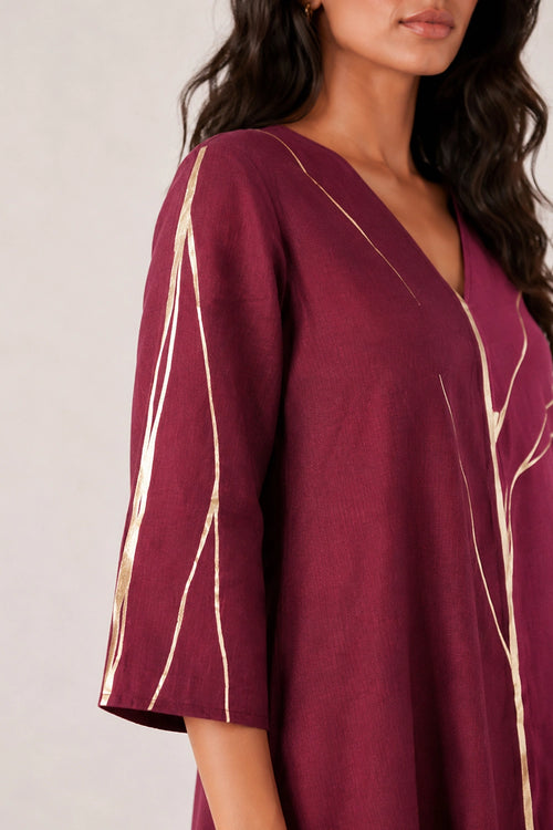 Raspberry Plum Between Shores Celine Dress
