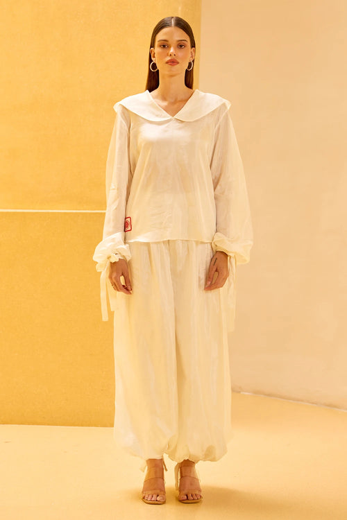 Ivory Taffeta Set