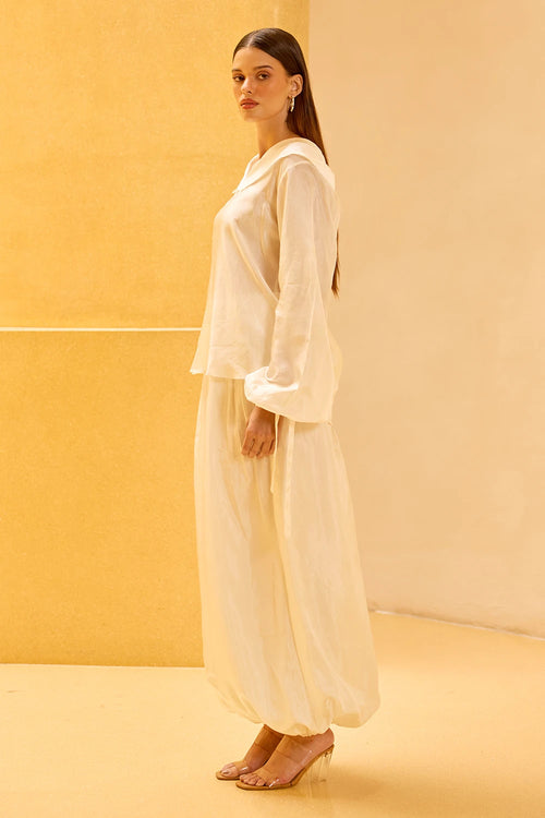Ivory Taffeta Set