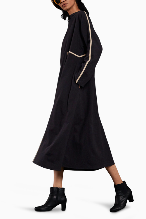 Black Piping Dress