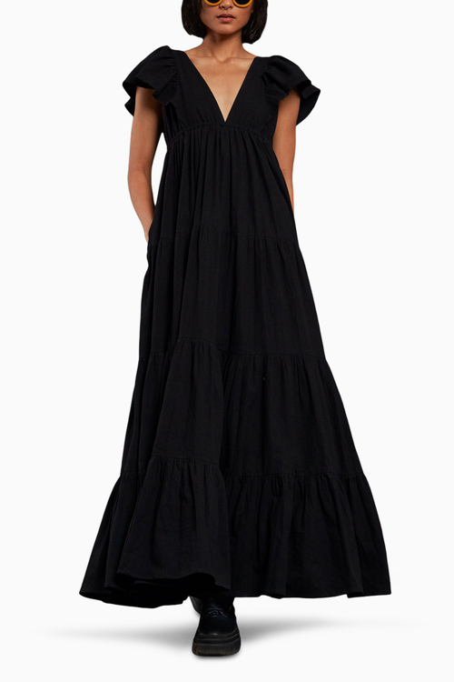 Black Tiered Gown