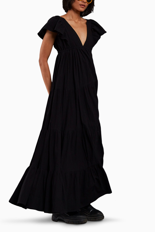 Black Tiered Gown