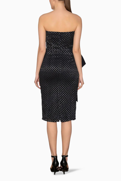 Black Lurex Bow Dress