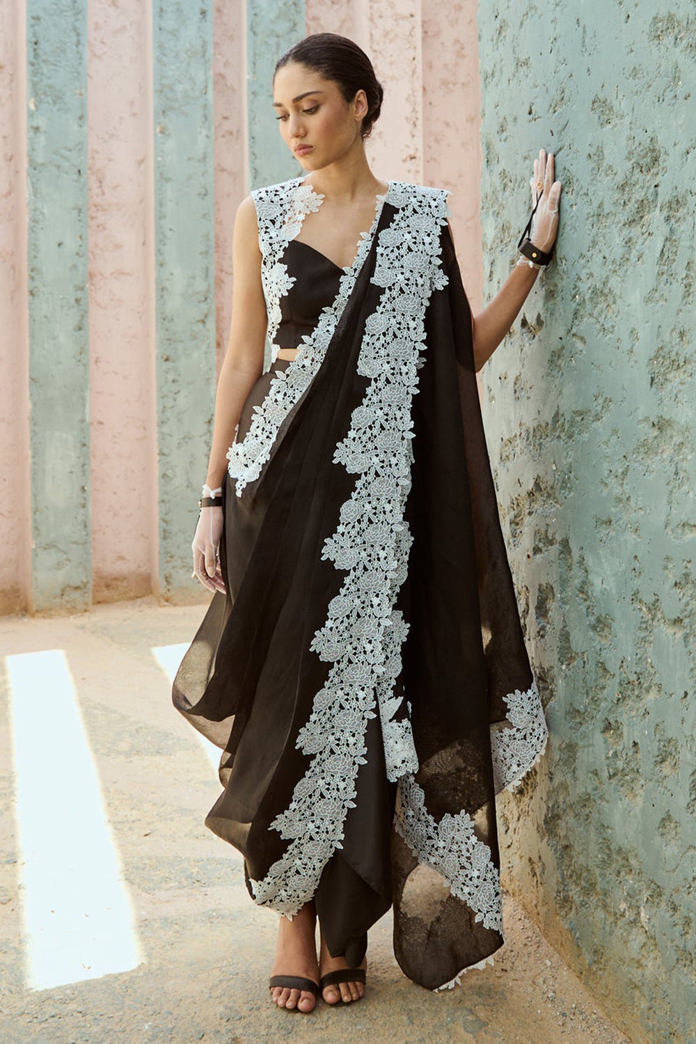 Jacket Style Lace Saree