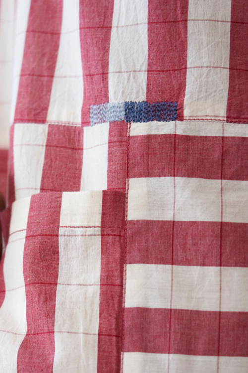 Kora Crimson Bold Stripe Block Dress