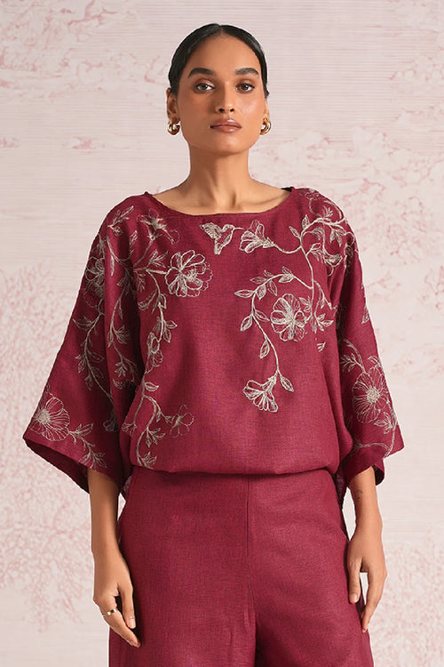 Bloomscape Sasha Merlot Top